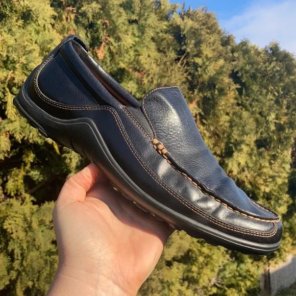 Cole Haan Shoes Cole Haan Mens Tucker Venetian Black Leather Loafers Size 85m Poshmark